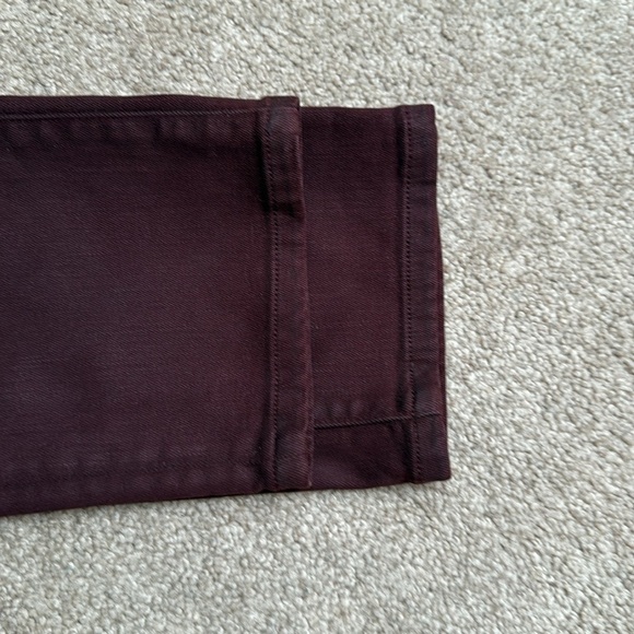 NWT Lucky Brand Zoe High Rise Straight Leg Coated Burgundy Jeans Size 26 Long - Picture 10 of 10